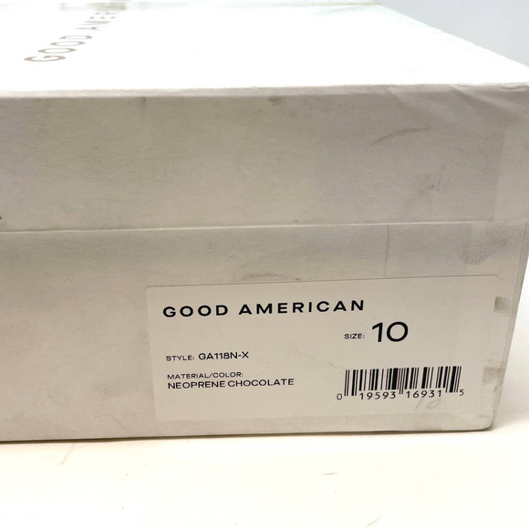 Good American Neoprene Pointed Toe Ankle Booties In Brown Size 10 New - Picture 9 of 9